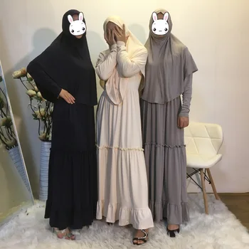 Ramazan Eid Mubarak Abaya Dubai Müslüman Başörtüsü Elbise Kadınlar Arapça Türk Kaftan İslami Giyim Namaz Kaftan Marocain Elbiseler