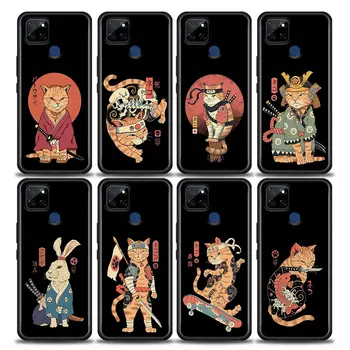 JAMULAR Neko Ramen Japonya Kedi Anime telefon kılıfı Oppo Realme İçin C35 C20 C25 C21 C12 C11 C2 A53 A74 A16 A15 A9 A54 A95 A93 A31 A52