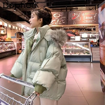 Moda Sıcak Ördek şişme ceket kadınlar Kış Parka Pamuk-Yastıklı Ceket Gevşek Büyük Boy Elbise Öğrenci Kalınlaşmak Ekmek balon ceket