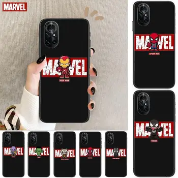 Marvel logo kahraman Temizle telefon kılıfı İçin Huawei Onur 20 10 9 8A 7 5T X Pro Lite 5G Siyah Etui Coque Hoesjes Komik Moda tasarım