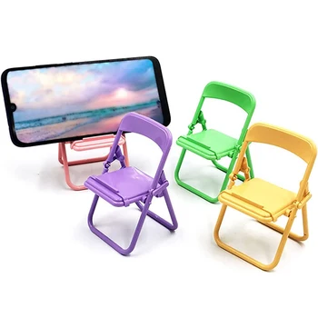 Taşınabilir Mini Cep telefon standı masaüstü sandalye Standı 4 Renk Ayarlanabilir Macaron Renk Standı Katlanabilir Shrink Dekorasyon Dekorasyon