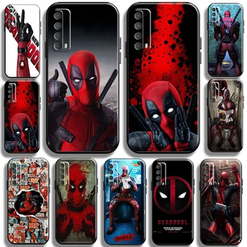 Marvel Deadpool Huawei P Akıllı İçin Z P P Akıllı 2021 Akıllı 2019 P Akıllı 2020 telefon kılıfı Sıvı Silikon Coque Siyah Arka Yumuşak