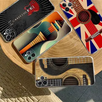 Gitar Telefon Kılıfı için iPhone XR X XS Max 14 13 Pro Max 11 12 Mini 6 7 8 artı SE 2020 Baskı Kapağı