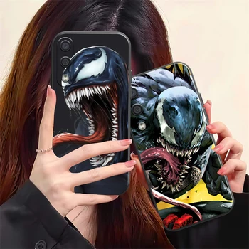 Marvel Venom Telefon Kılıfı İçin Samsung Galaxy A32 4G 5G A51 4G 5G A71 4G 5G A72 4G 5G Yumuşak Silikon Kapak Funda Coque Arka Siyah