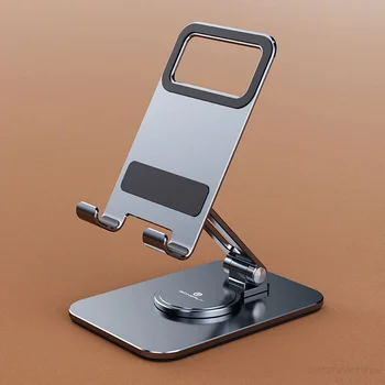 Evrensel 360° Rotasyon Metal Masa Cep Telefonu Tutucu iPhone iPad Cep Telefonu İçin Standı Katlanabilir Ayarlanabilir Masaüstü Tablet Tutucu
