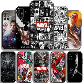 Marvel Avengers Samsung Galaxy A51 A51 5G telefon kılıfı Coque Arka Funda Tam koruma kapağı Siyah Carcasa Kılıfları