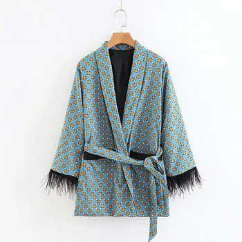 Moda ceket kadın gevşek kimono ceket papyon sashes cepler püskül süslemeleri giyim büyük boy bayanlar sonbahar