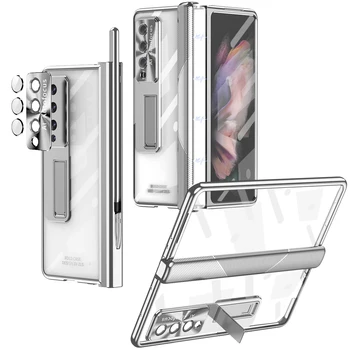 Anti-Damla Temizle Kaplama Standı samsung kılıfı Galaxy Z Kat 3 Fold3 Fold4 Kat 4 5G Zfold3 Cam Koruyucu Film