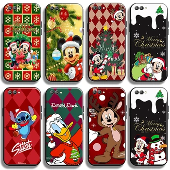Disney Mickey Merry Christmas Huawei Onur Için V20 V10 V9 telefon kılıfı Sıvı Silikon Darbeye Dayanıklı Siyah Coque Kapak Carcasa Kılıfları