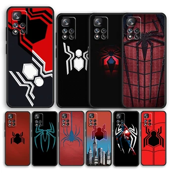 Marvel Örümcek Adam Avengers Siyah telefon Kılıfı Xiaomi Redmi İçin Not 12 11E 11S 11 11T 10 10S 9 9T 9S 8T 8 Pro Artı 5G Kapak Kabuk