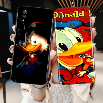 Disney Donald Ördek Serisi Xiaomi Redmi İçin Mat Siyah Kapak Silikon TPU Yumuşak Kılıflar arka kapak Redmi Note7 Note7 PRO TPU