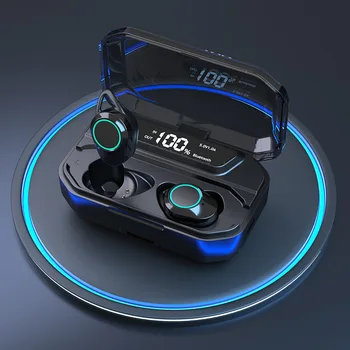 TWS kablosuz bluetooth 5.0 Kulaklık Pil Göstergesi ile Şarj Kabini Koşu Su Geçirmez Mini Stereo Dokunmatik Kulakiçi