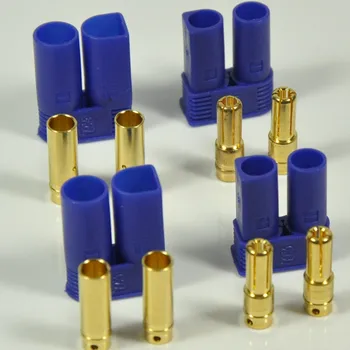 10 Pairs EC5 5MM Kadın Erkek Altın Kaplama Bullet Konnektör Fişleri RC Pil İçin