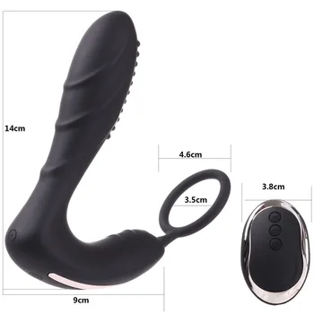 10 Hız Titreşim Kablosuz Uzaktan Kumanda Butt Plug İle Halka Silikon Erkek prostat masaj aleti Anal Vibratör Seks Oyuncakları Erkekler İçin