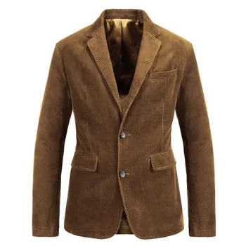 Sonbahar ve kış erkek pamuklu ceket rahat İnce takım elbise yüksek kaliteli ceket büyük boy erkek takım elbise ceket M-4XL