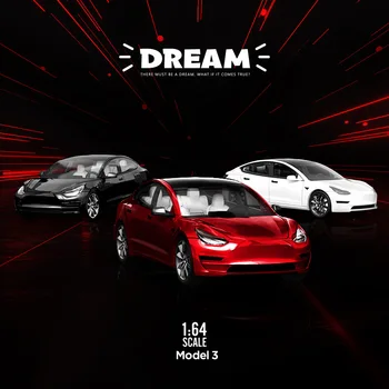 1: 64 Tesla modeli 3 rüya serisi alaşım araç modeli Model Araba Hediye Koleksiyonu