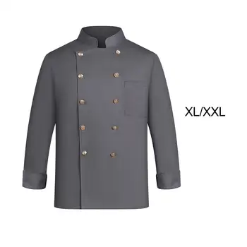 Şef ceketi cepli Profesyonel Giysiler İş ceketleri Aşınmaya Dayanıklı Rahat şef ceketi Büfe Mutfak için