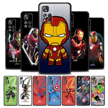 Mücadele Avengers Kahramanlar Xiaomi Redmi İçin Not 11 10 11T 10S 9 9S 8 7 5G 4G Silikon Yumuşak TPU Siyah telefon kılıfı Coque Çapa Kapak 