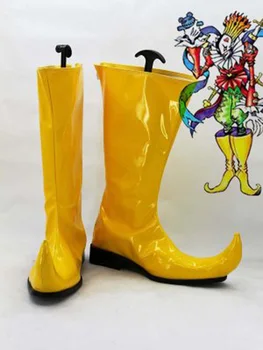 Digimon Macera Piemon Sarı Cosplay ayakkabı Botları Yetişkin erkek Cadılar Bayramı Partisi Cosplay Çizmeler Custom Made