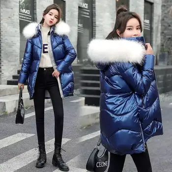 2021 Yeni Varış Moda İnce Kadın Kış Ceket Pamuk Yastıklı Sıcak Kalınlaşmak Bayanlar Ceket Uzun Palto Parka Bayan ceketleri s1315