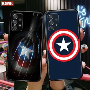Marvel Kaptan Amerika Kalkanı telefon kılıfı Gövde Samsung Galaxy A70 A50 A51 A71 A52 A40 A30 A31 A90 A20E 5G a20s Siyah Kabuk Ar