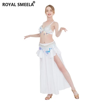 Oryantal dans giyim oryantal dans sutyen kemer etek 3 adet karnaval kostüm Pullu oryantal dans kostüm oryantal dans kıyafeti kadınlar için
