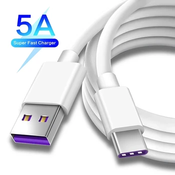 5A USB C Tipi Kablo İçin Huawei Mate 30 20 P40 P30 P20 Pro Lite 40W SCP Hızlı Şarj Şarj Cihazı USB-C C Tipi Kablo
