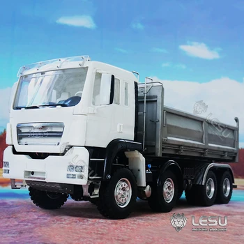 LESU MAN TGS Metal şasi modeli 8x8 1/14 RC hidrolik damperli kamyon ışık ses Motor uzaktan kumanda oyuncak TAMİYA için