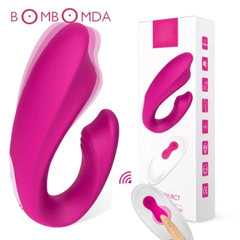 U Tipi 10 Hız Vibratör Kadınlar İçin Su Geçirmez USB Şarj Edilebilir G-Spot Vibratörler Teşvik Yetişkin Seks Oyuncak Çiftler için Seks Ürünleri