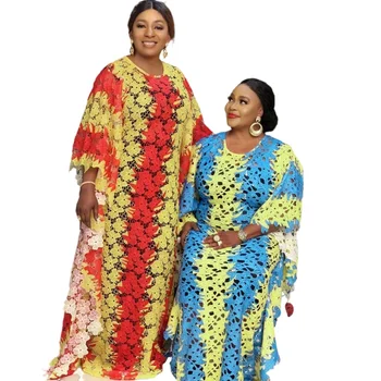 Kadınlar için afrika Elbiseler 2021 Artı Boyutu Afrika Giysi Dantel Uzun Kollu Elbise Akşam Parti Elbise Amerikan Giyim