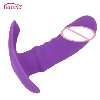 IKOKY Giyilebilir Külot Vibratör g-spot Masaj Seks Oyuncak Kadınlar için 12 Hız Klitoris Stimülatörü Kablosuz Kontrol Yapay Penis Vibratör