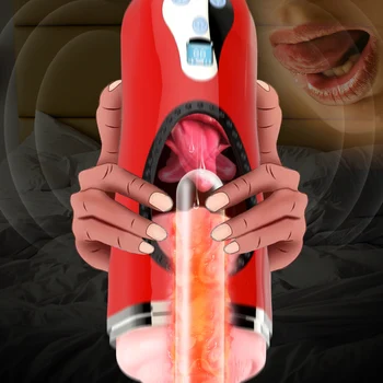 Otomatik Masturbator Erkek Güçlü Klip Emme Oral Seks Boğaz Derin Vajina Gerçek Pussy mastürbasyon kupası seks oyuncakları erkekler için Titreşimli