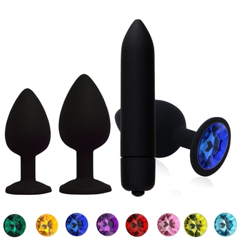 Seks Shop Kristal Takı Butt Plug Masaj Silikon Yapay Penis Vibratör Anal Plug Eşcinsel Anal Seks Oyuncakları Klitoris Stimülatörü Vibratör A3