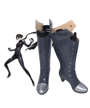 Persona 5 Kraliçe Makoto Niijima Savaş Cosplay Boots Ayakkabı Özel Herhangi Boyutu Yapılan