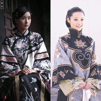 Ünlü Su Nakış Geç Qing Cumhuriyet Dönemi Zengin bayan kostümü XiuHeFu TV Oynamak için HuiZhou Kadın Drama Kostüm Sahne Hanfu