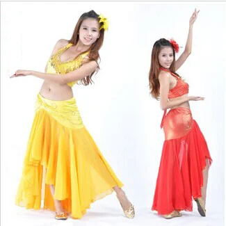 Toptan yetişkin Kadın Oryantal Dans Kostümleri Giymek Takım Elbise güzel tasarım Üst ve Etek seti birçok renk mevcuttur