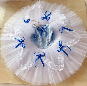 Profesyonel Bale Tutu Çocuk Kız Beyaz Kuğu Gölü Balesi Dans Elbise Yetişkin Gözleme Kız Balerin Elbise Tutu Bale Kostümleri