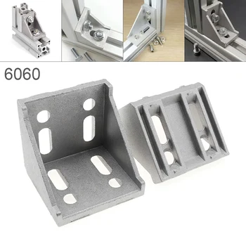 6060 Alüminyum Köşe L Şekli Sağ Açı Destek Konektörü Ekstrüzyon Endüstriyel Alüminyum Profil kutular / pencereler / mobilya