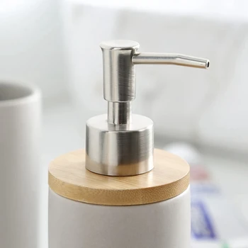 2X400ML Seramik Sabunluk, İskandinav Tarzı, Mutfak ve Banyo için Losyon Dispenseri Sabunluk-Beyaz