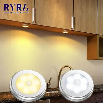 Hareket sensörlü LED Kablosuz Gece Lambası Otomatik Duvara Monte Vücut İndüksiyon Lamba USB Şarj Edilebilir Enerji Tasarrufu yatak odası lambası