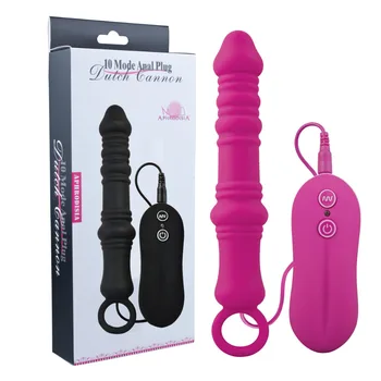 10 Modu Seks Anal Oyuncaklar 3 silikon renkler Titreşim Anal Plug Oyuncaklar Yapay Penis Vibratör Bayanlara Seks Oyuncakları Kadın Yetişkin Ürün HC89018