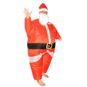 Yetişkinler için şişme kostüm Santa Kıyafet Havaya Uçurmak Komik Cadılar Bayramı Kostüm Fantezi Cosplay Elbise Karnaval Festivali Giysi