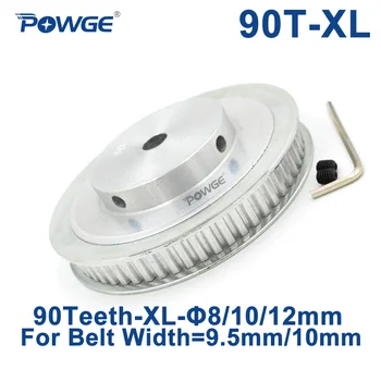 POWGE İnç Yamuk 90 Diş XL Senkron kasnak Çap 8/10/12/17/19 / 20mm genişliği 10mm zamanlama kemeri 90-XL-037 BF 90 diş 90 T
