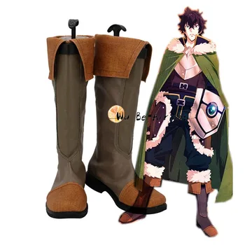 Anime Yükselen Kalkan Kahraman Naofumi Iwatani Cosplay parti ayakkabıları Uzun Kahverengi Çizmeler Custom Made