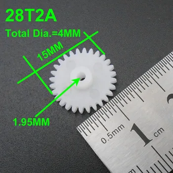 1000 ADET / GRUP 0.5 M 28 T 2A Plastik Düz Dişli 0.5 Modülü T=28 Diyafram: 2mm 1.95 MM Sıkı Uydurma 28 Diş 4MM X 15mm Dişliler YENİ * FD854
