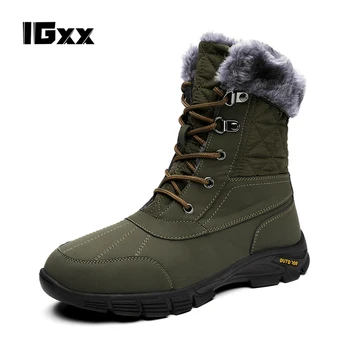 IGxx Kış sıcak çizmeler tutmak erkek kış açık Çizmeler Sıcak Martin çizmeler Kış trendy Moda çizmeler Kar Botları hava sıcak ayakkabı
