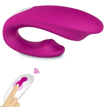 Çift Payı G-spot Vibratör Kablosuz Uzaktan Kumanda Seks Oyuncakları Kadınlar için Bükülebilir Klitoris Vajina Stimülatörü Vibratör