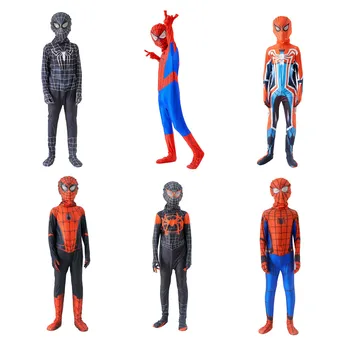 Film Süper Kahraman Cosplay Kostümleri Tulumlar Erkek 3D Baskılı Örümcek Adam Zentai Cadılar Bayramı Karnaval Bodysuit çocuk Sahne Kostüm