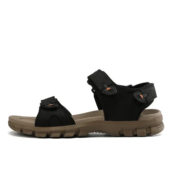 erkek ete sandalet moda sandalen da büyük 2019 sandalia cuir erkek de plaj taşınabilir roma slaytlar sandalet açık boyutu 2020